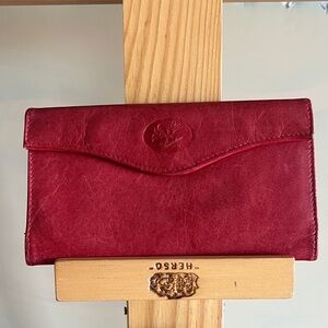 Buxton Red Leather Wallet